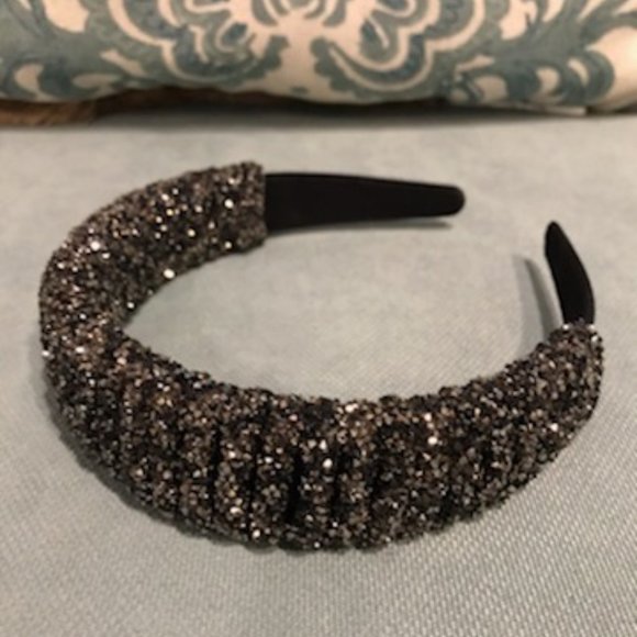 LANE BRYANT NWOT Embellished Statement Headband in Hematite Gray Black - Picture 11 of 12